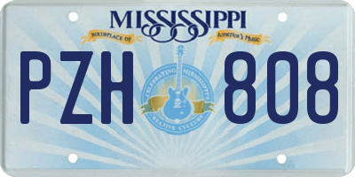MS license plate PZH808