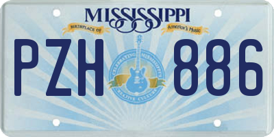 MS license plate PZH886