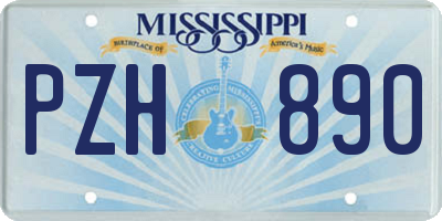MS license plate PZH890