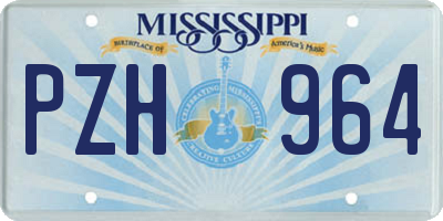 MS license plate PZH964