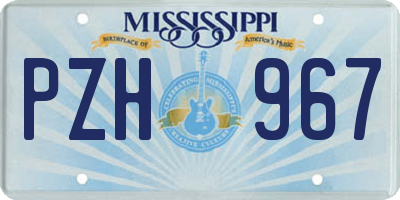 MS license plate PZH967