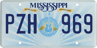 MS license plate PZH969