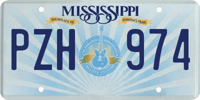MS license plate PZH974