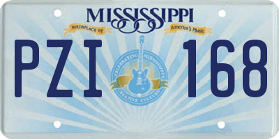 MS license plate PZI168