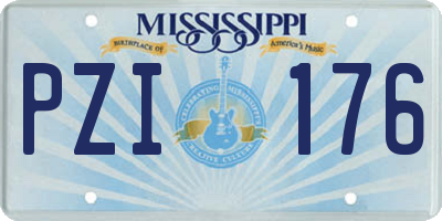 MS license plate PZI176