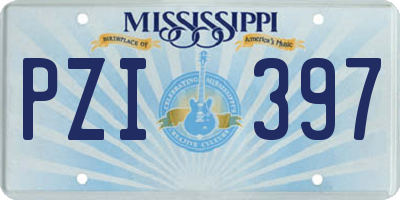 MS license plate PZI397
