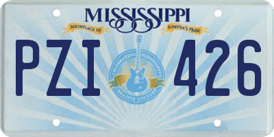 MS license plate PZI426
