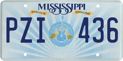 MS license plate PZI436