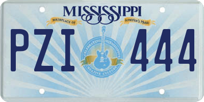 MS license plate PZI444