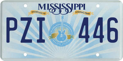 MS license plate PZI446