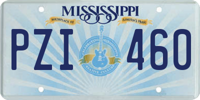 MS license plate PZI460