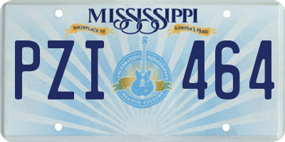 MS license plate PZI464