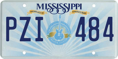 MS license plate PZI484