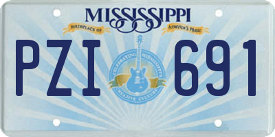 MS license plate PZI691