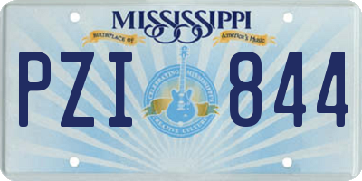 MS license plate PZI844