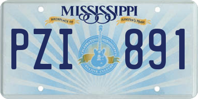 MS license plate PZI891