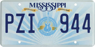 MS license plate PZI944
