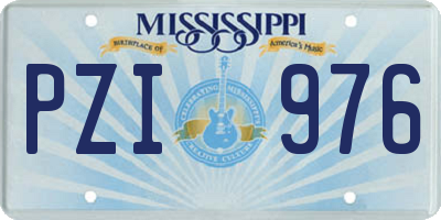MS license plate PZI976