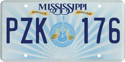 MS license plate PZK176