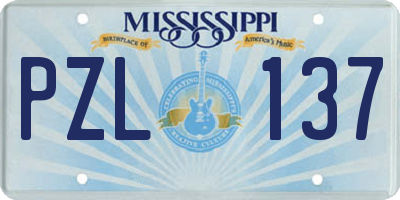 MS license plate PZL137