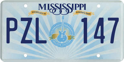MS license plate PZL147