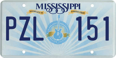 MS license plate PZL151