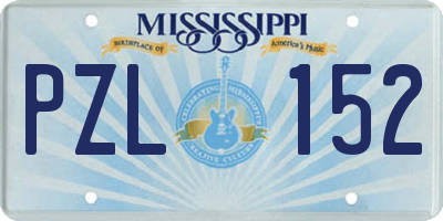 MS license plate PZL152