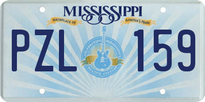 MS license plate PZL159