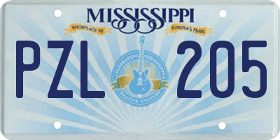 MS license plate PZL205