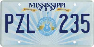 MS license plate PZL235