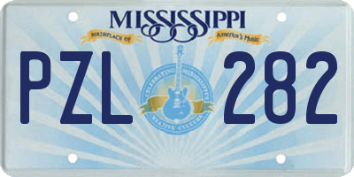 MS license plate PZL282