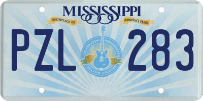 MS license plate PZL283