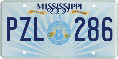 MS license plate PZL286