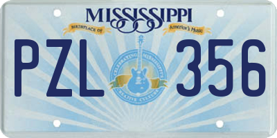 MS license plate PZL356