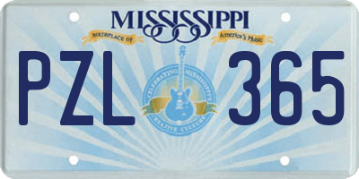 MS license plate PZL365
