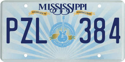 MS license plate PZL384