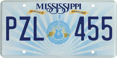 MS license plate PZL455