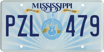 MS license plate PZL479