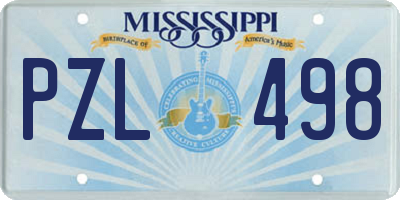 MS license plate PZL498