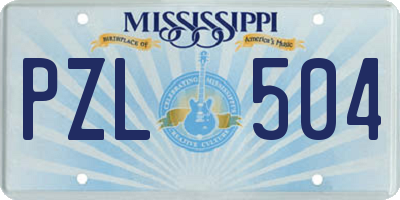 MS license plate PZL504