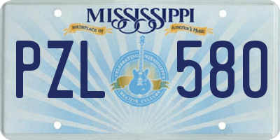 MS license plate PZL580