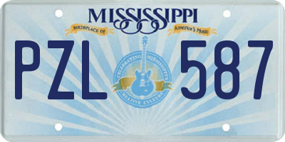 MS license plate PZL587