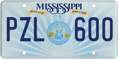 MS license plate PZL600