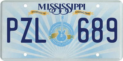 MS license plate PZL689