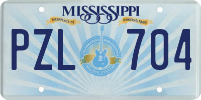 MS license plate PZL704