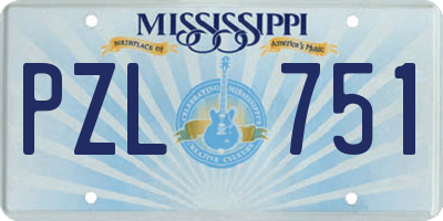 MS license plate PZL751