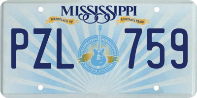MS license plate PZL759