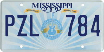MS license plate PZL784