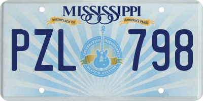 MS license plate PZL798