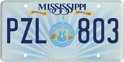 MS license plate PZL803